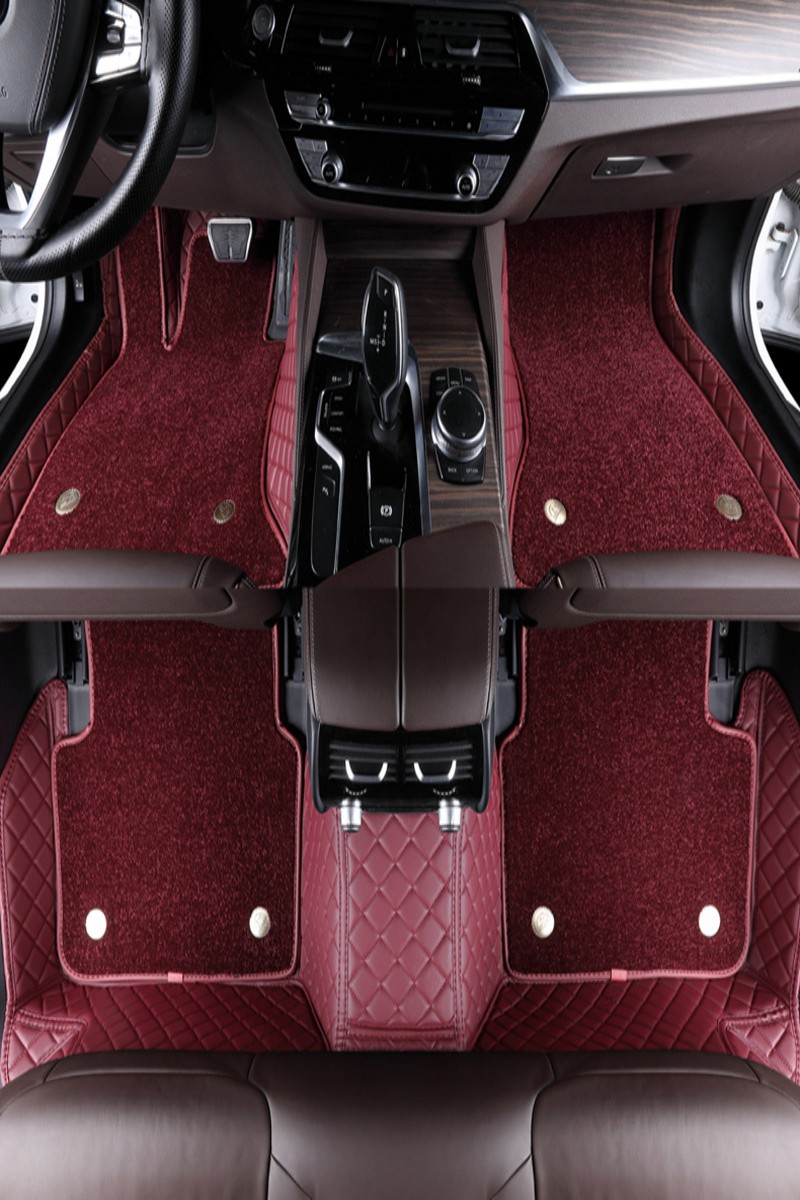 Wine red plain weave carpet Suede carpet floor mats