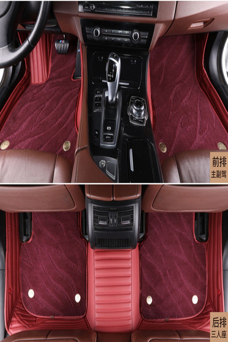 wine red water ripple Suede carpet floor mats