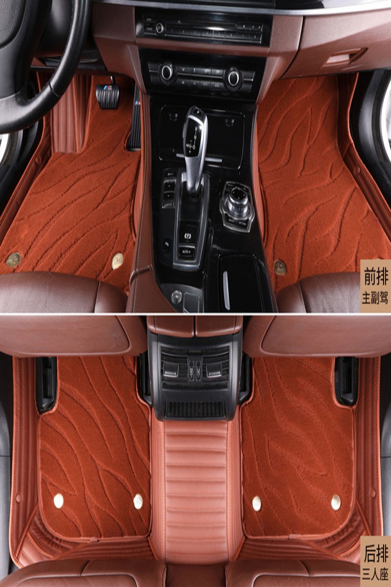 brown water ripple Suede carpet floor mats