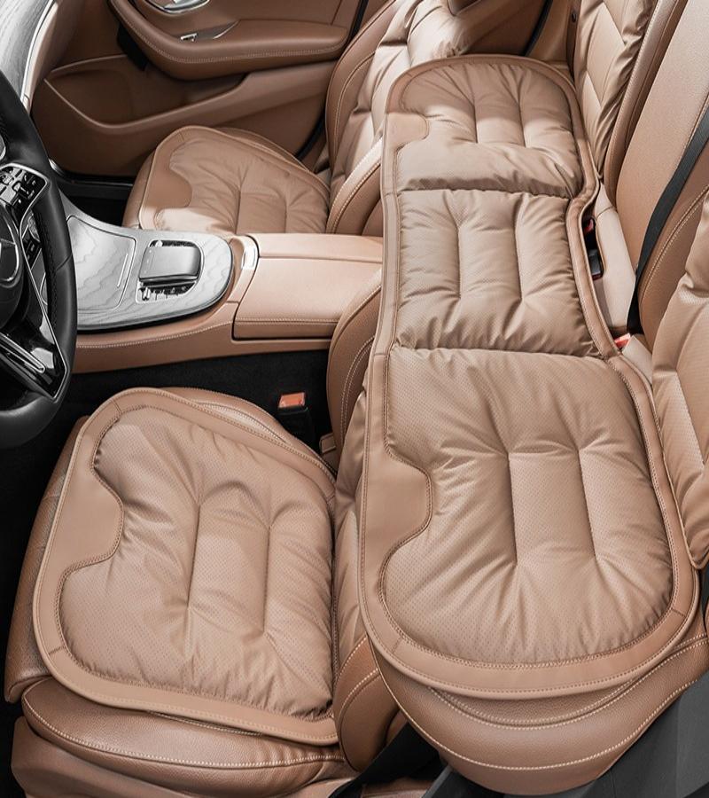 chestnut-brown perforated breathable 3-piece set for the entire vehicle