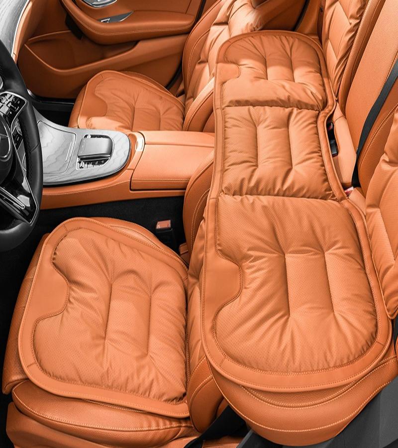 Ideal Orange perforated breathable full car 3-piece set