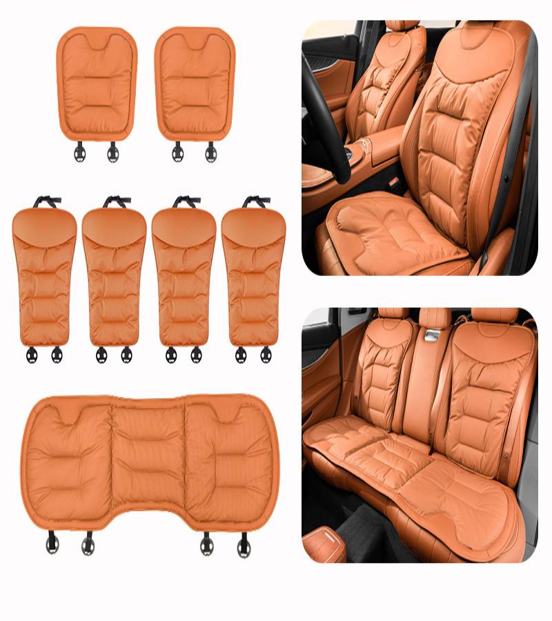 ideal orange Seven-piece set of cushions and backrests
