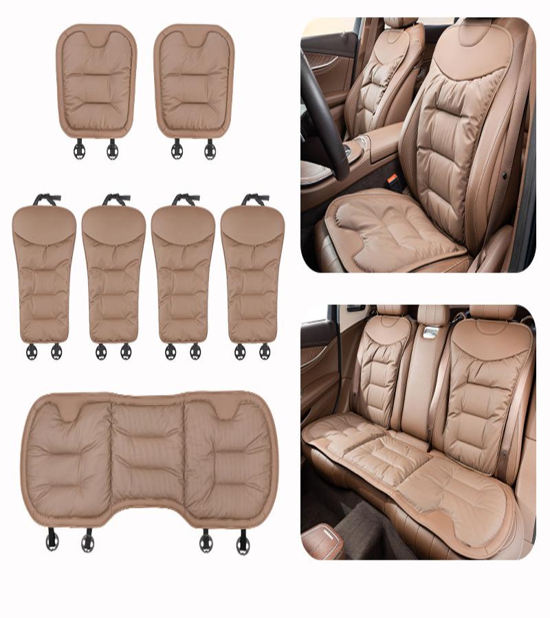 Chestnut brown Seven-piece set of cushions and backrests